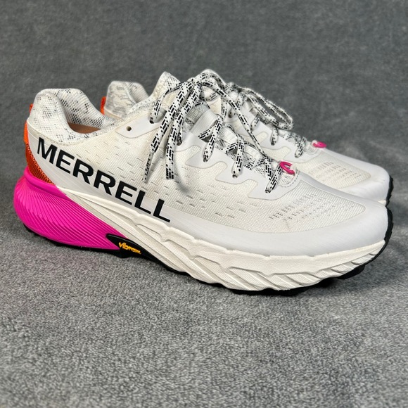 Merrell Other - Merrell Agility Peak 5 Mens 8 White Orange Pink Trail Running Shoes J068233